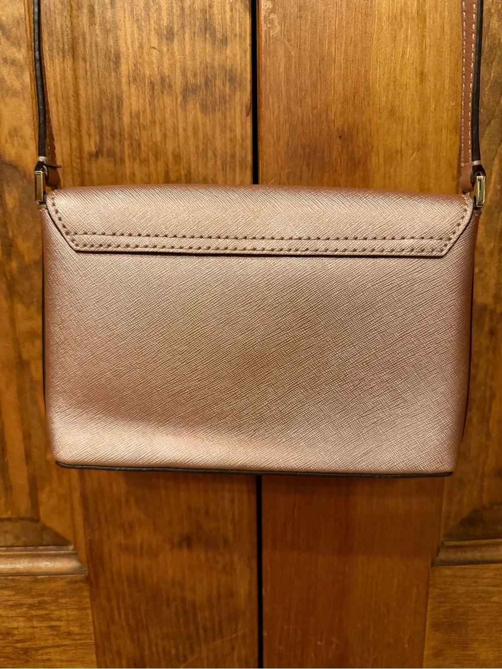 kate spade New York Sally Newbury Rose Gold Crossbody Bag Turn lock See pics